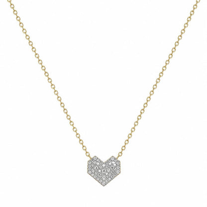 Diamond Filled Heart Gold