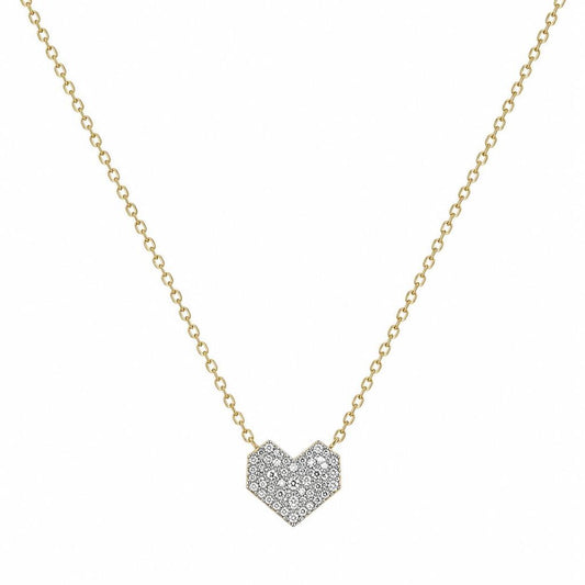 Diamond Filled Heart Gold