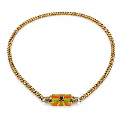 Orange Green Charm Gold