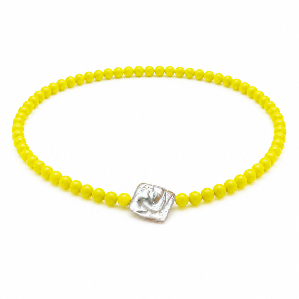 Yellow Beads Pearl Center