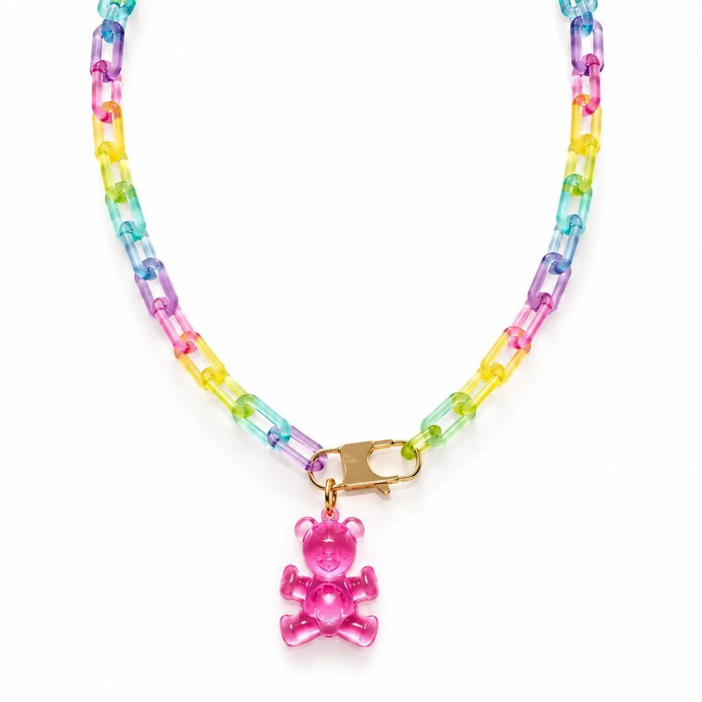 Rainbow Beads Teddy Charm