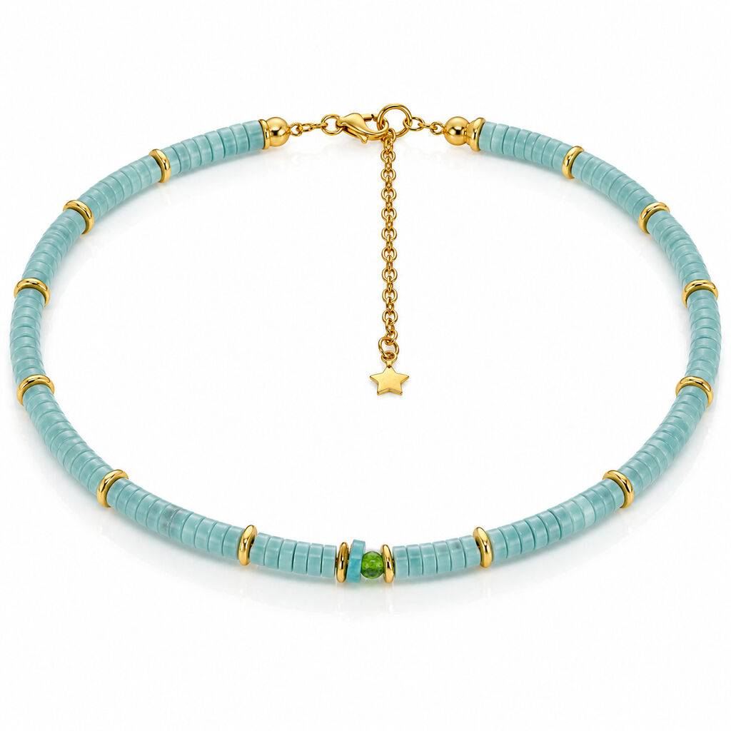 Light Blue Gold Accents