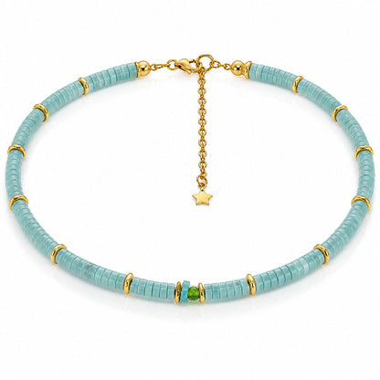 Light Blue Gold Accents