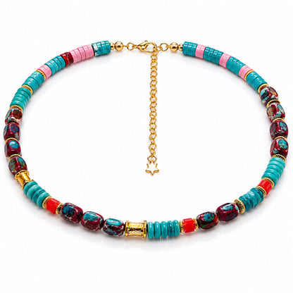 Red Turquoise Gold Mix