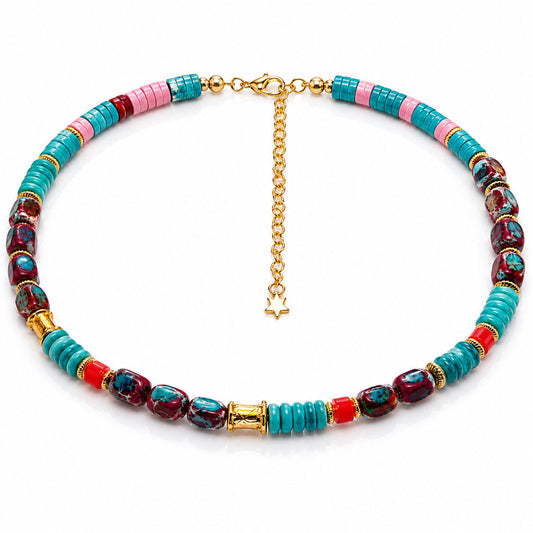 Red Turquoise Gold Mix