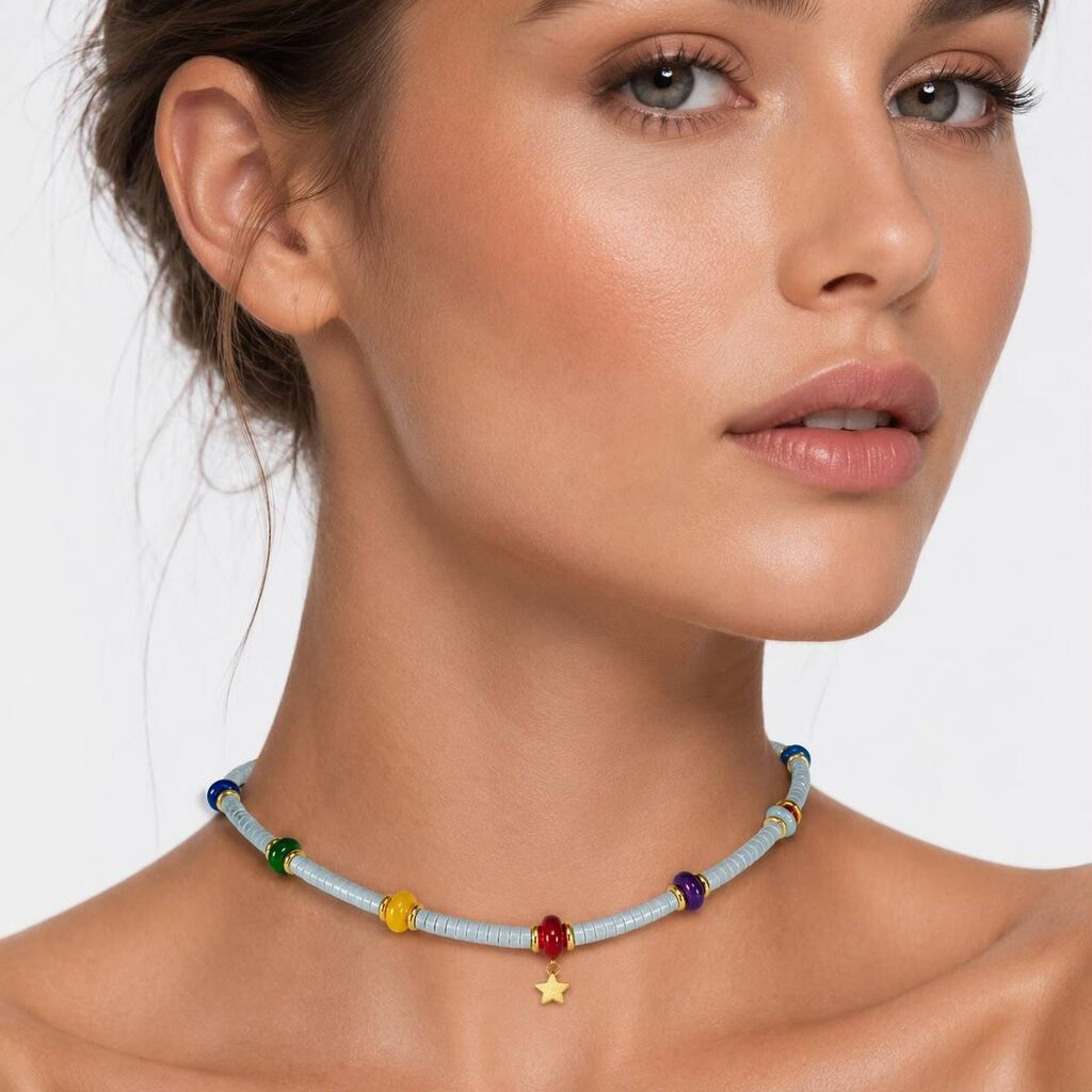White Rainbow Gold Accents