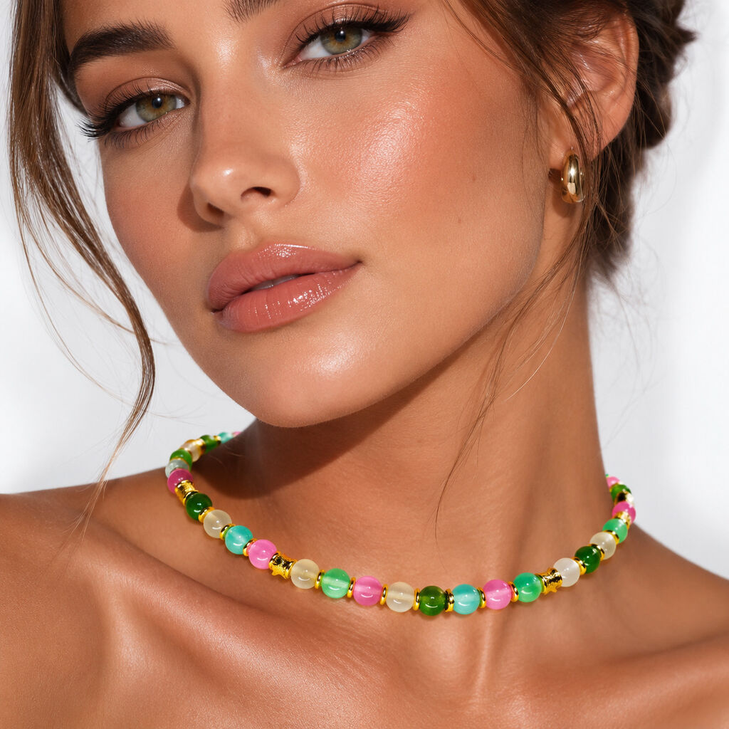 Rainbow Beads Gold Mix