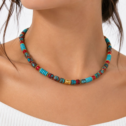 Turquoise Red Gold Mix