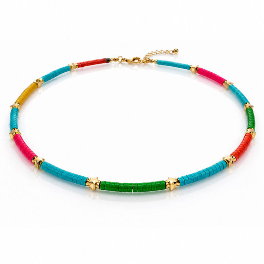 Rainbow Beads Gold Stars