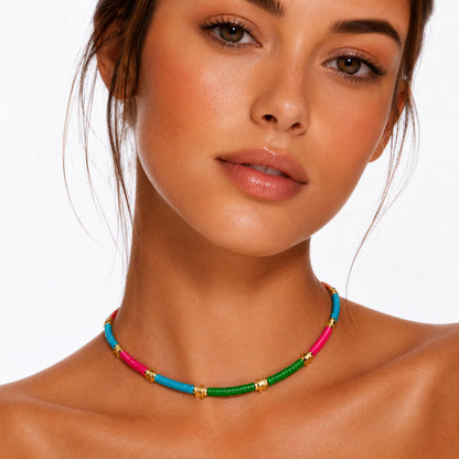 Rainbow Beads Gold Stars