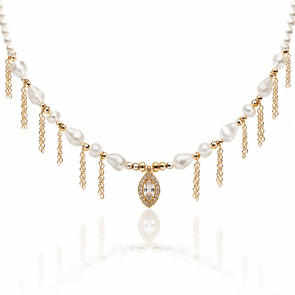 Pearl White Gold Chains