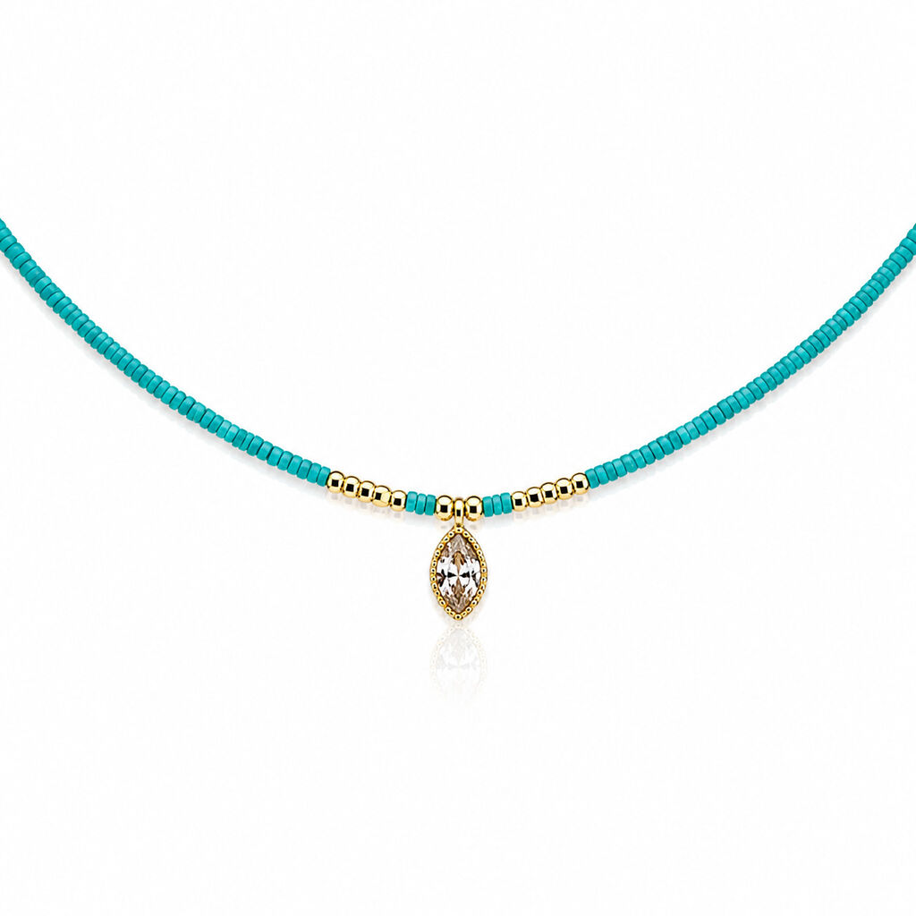 Turquoise Diamond Oval Charm