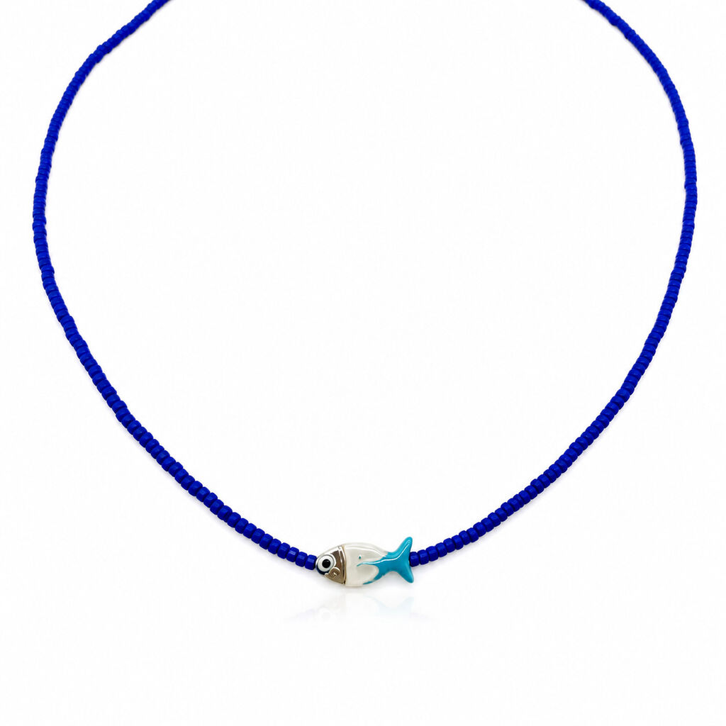 Blue Cord Fish Charm