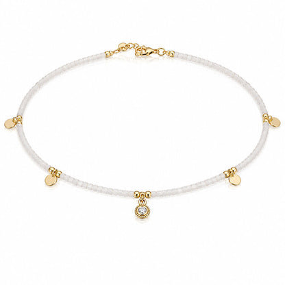 White Gold Circle Accent