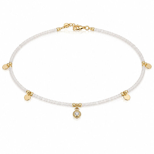 White Gold Circle Accent