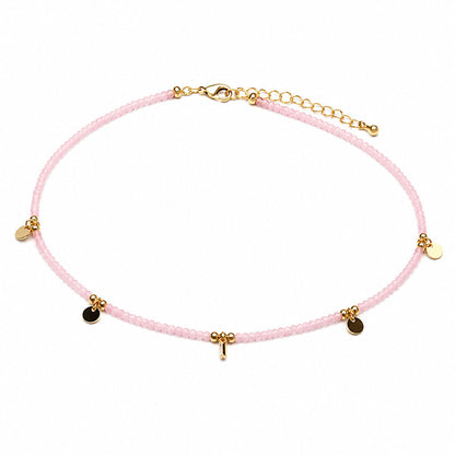 Pink Gold Circle Accent