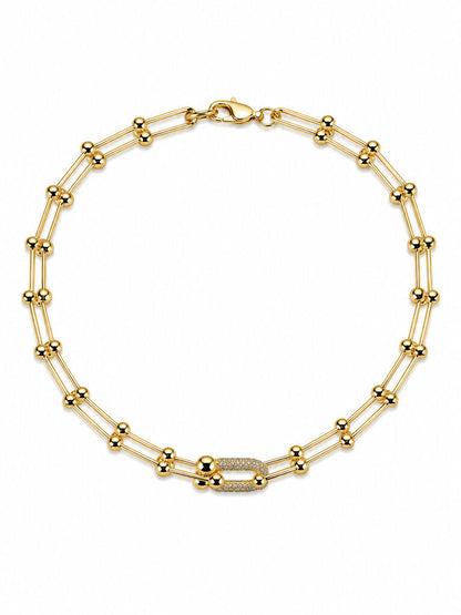 Diamond Middle Gold Chain