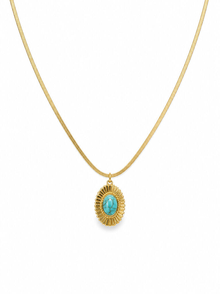 Turquoise Stone Gold Chain