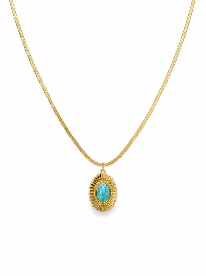 Turquoise Stone Gold Chain