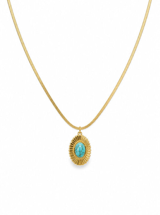 Turquoise Stone Gold Chain