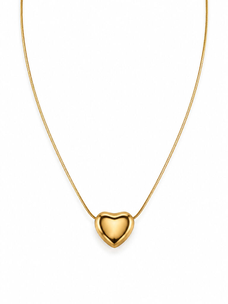 Gold Heart Pendant Chain