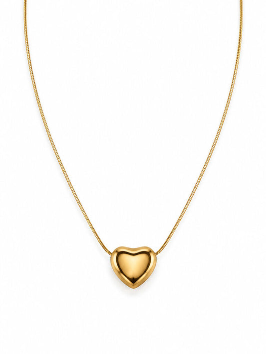 Gold Heart Pendant Chain
