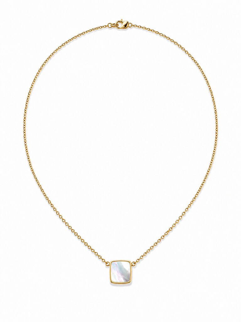 Pearl White Square Chain