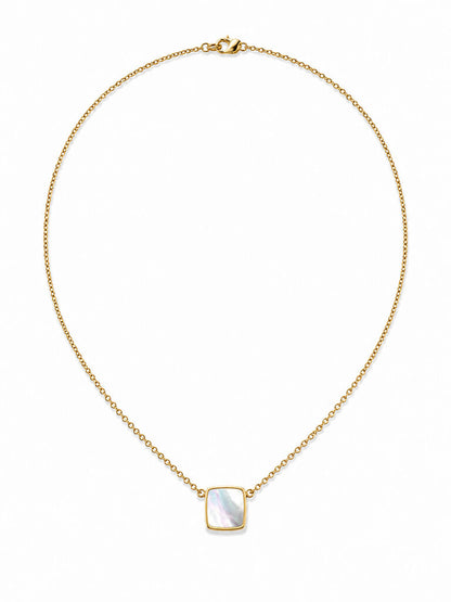 Pearl White Square Chain