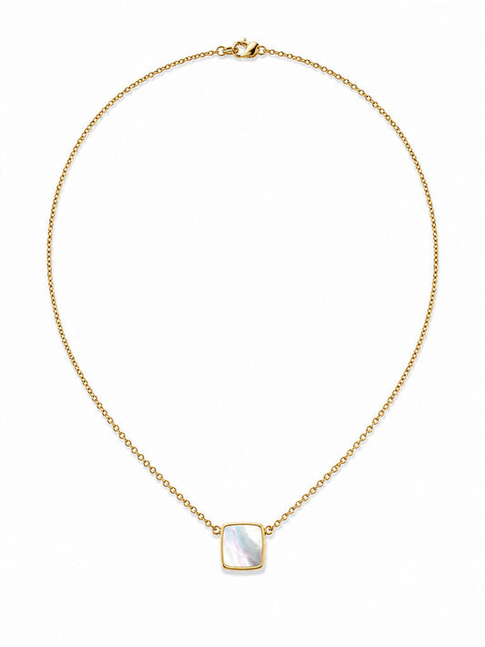 Pearl White Square Chain