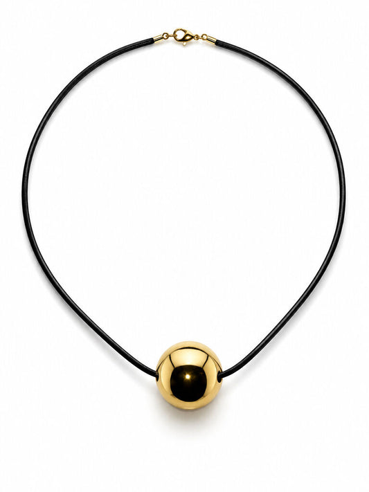Black Cord Golden Ball