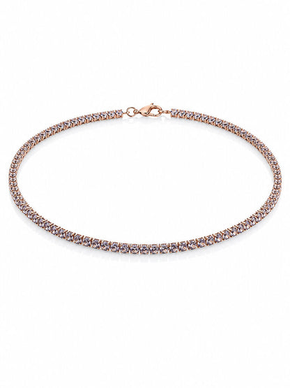 Rose Gold White Diamond Tennis