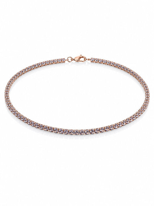 Rose Gold White Diamond Tennis