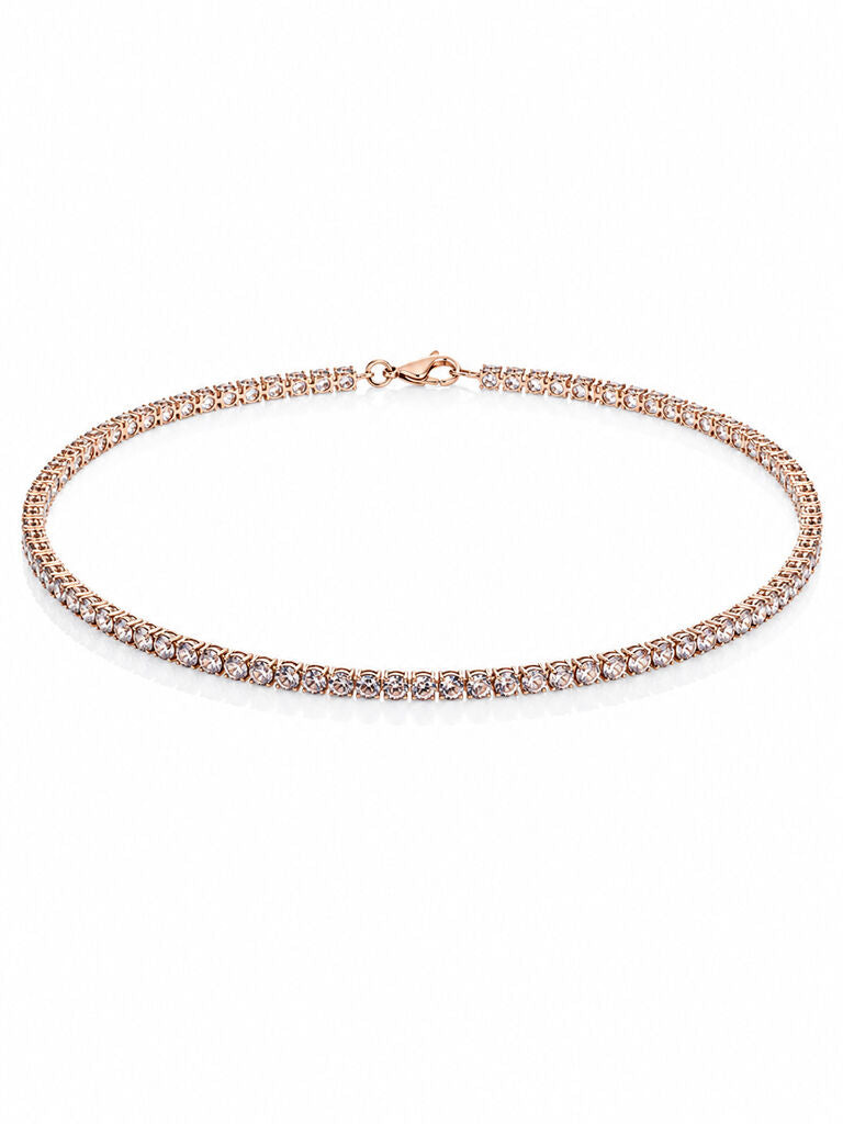 Rose Gold White Diamond Tennis