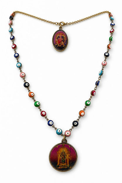 Gold/Multi-Color Evil Eye Chain