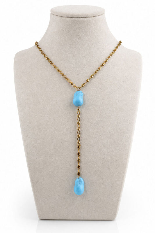 Rose Gold/Turqoise Chain