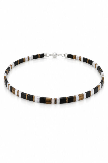 Black/Gold/Pearl Necklace