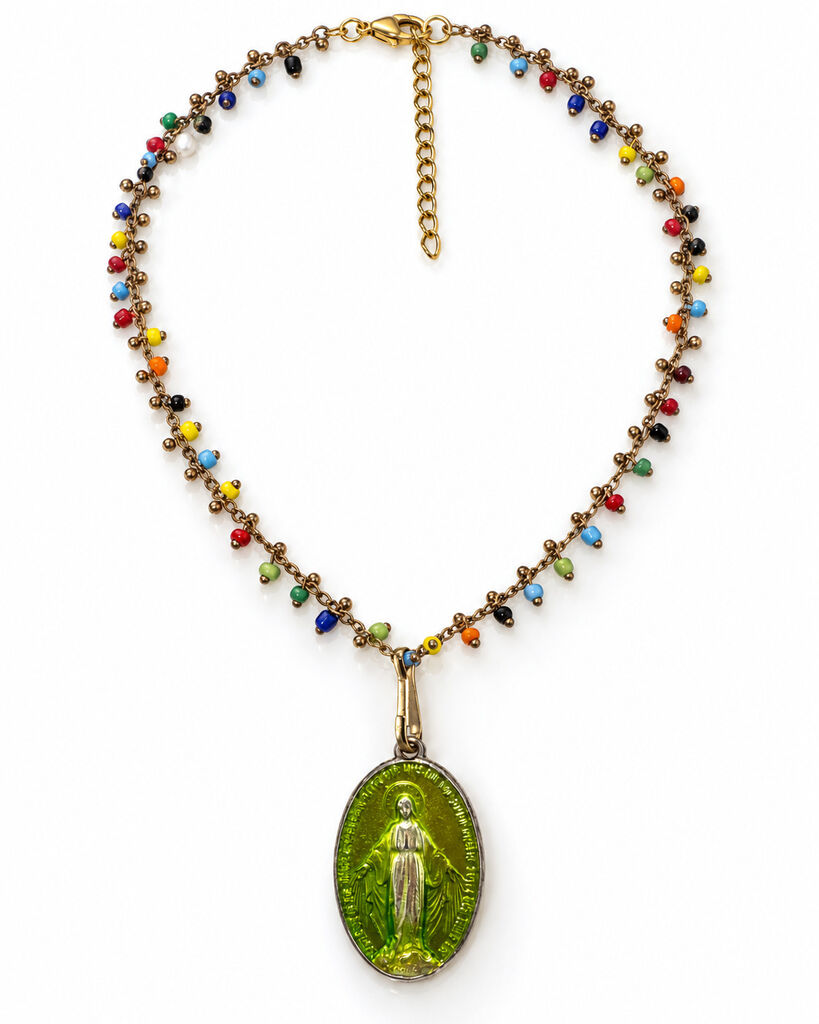 Gold Multicolor Virgin Mary Chain