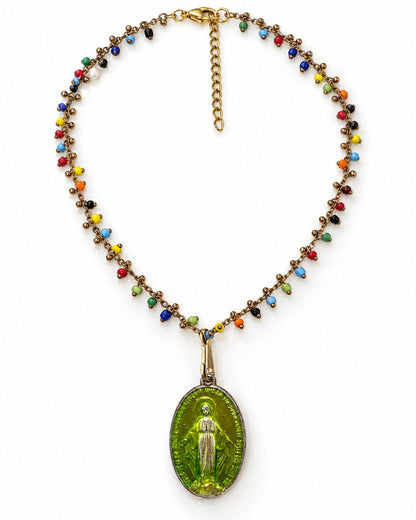 Gold Multicolor Virgin Mary Chain