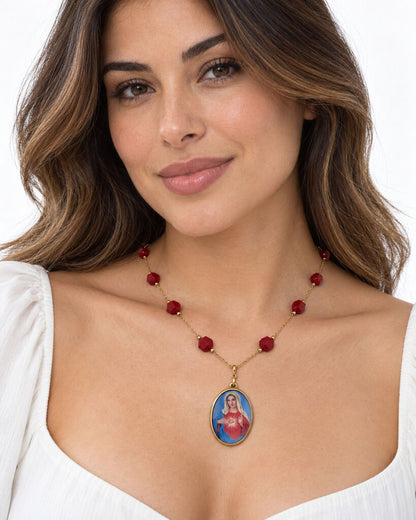 Red Multicolor Virgin Mary Chain