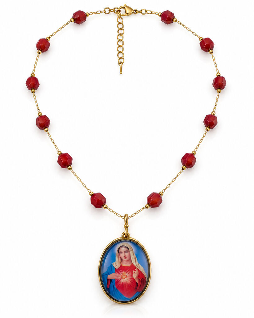 Red Multicolor Virgin Mary Chain