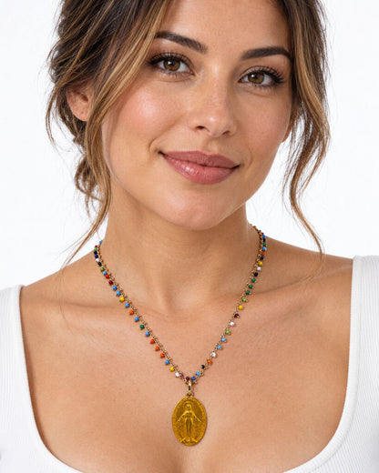 Yellow Multicolor Virgin Mary Chain