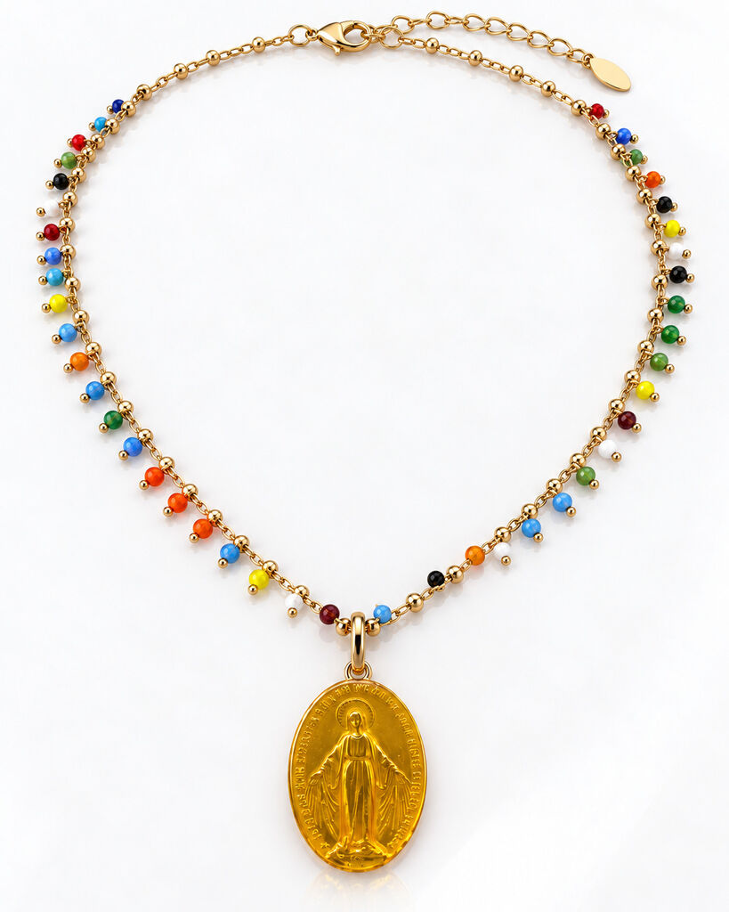 Yellow Multicolor Virgin Mary Chain
