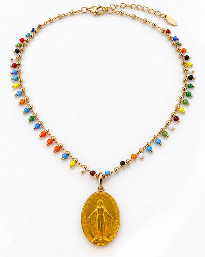 Yellow Multicolor Virgin Mary Chain