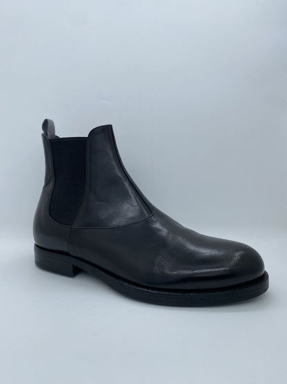 Black Leather Ankle Chelsea Boot