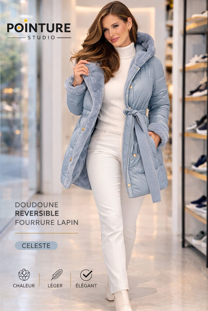 Celeste Quilted Reversible Hooded Coat