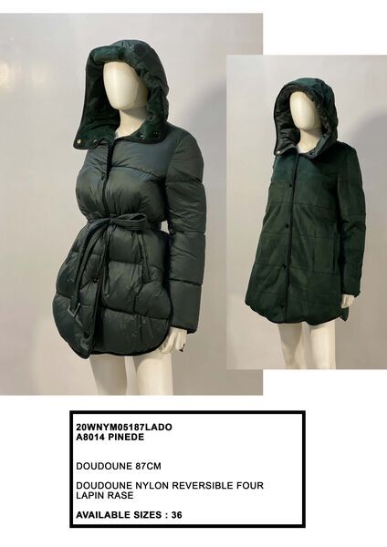 Pine Nylon Reversible Coat with Hood