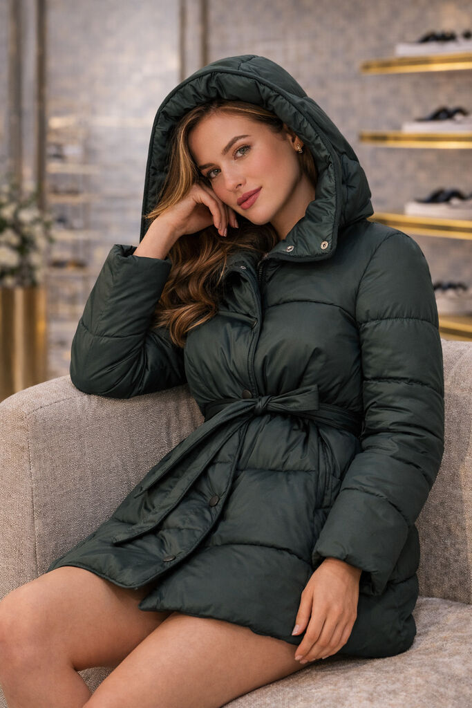 Pine Nylon Reversible Coat with Hood