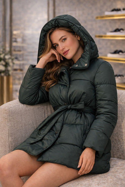Pine Nylon Reversible Coat with Hood