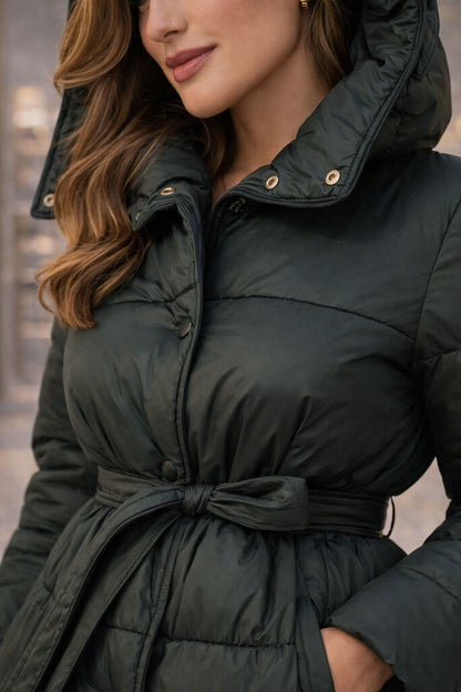 Pine Nylon Reversible Coat with Hood