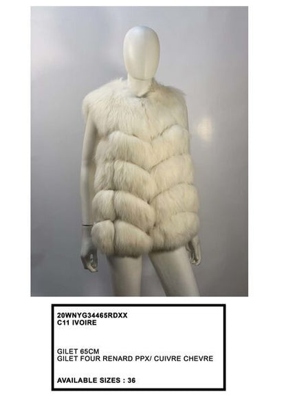 Ivory Textured Vest with Layered Design